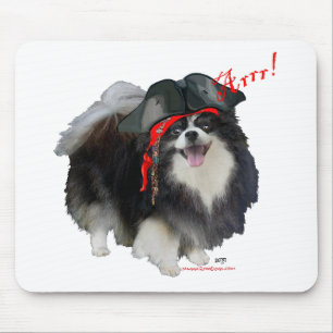 Black Pomeranian Pirate - Arrr! Mouse Mat