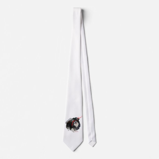 Black Pomeranian Pirate - Arrr! Tie (Front)