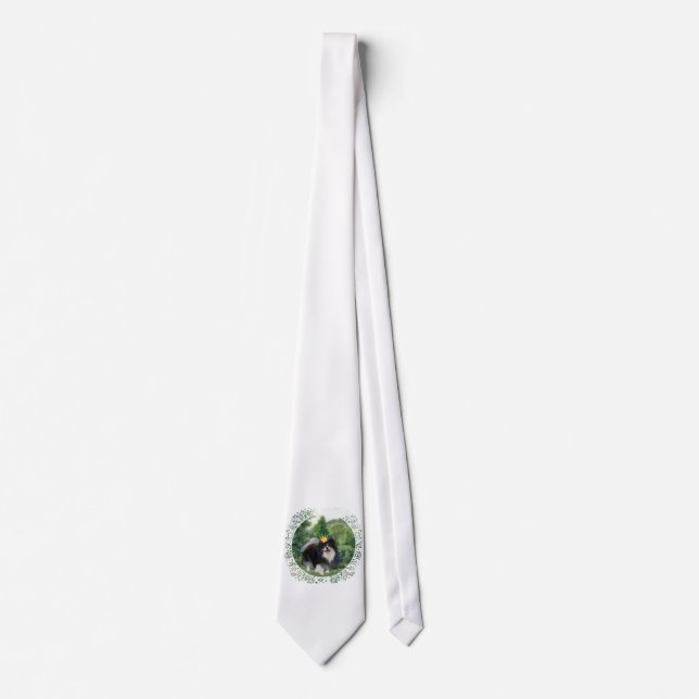 Black Pomeranian Prince Tie (Front)
