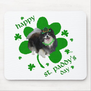 Black Pomeranian St Patricks Day Mouse Mat