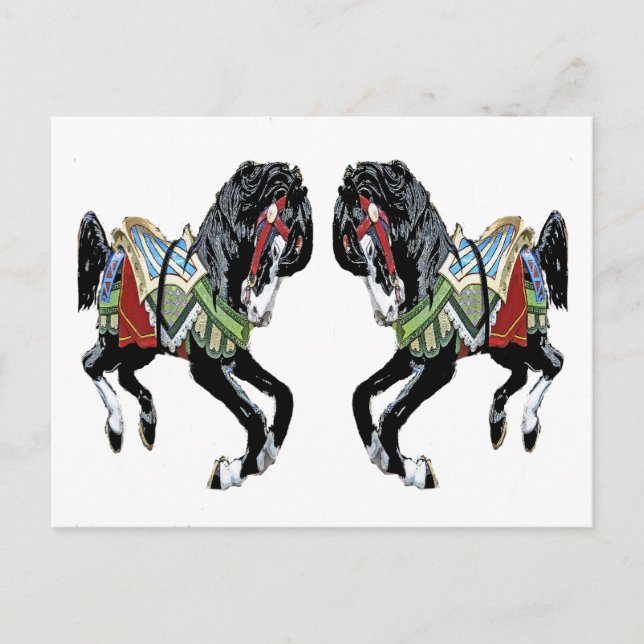 Black Ponies Postcard (Front)