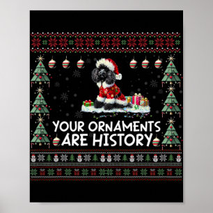 Black Poodle Christmas Tree Lights Decorations Xma