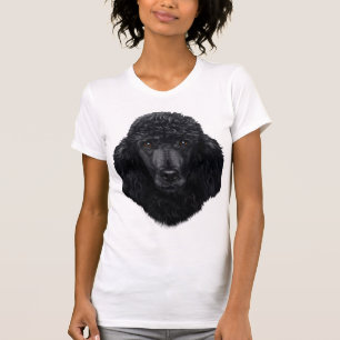 Black Poodle Dog Face T-Shirt