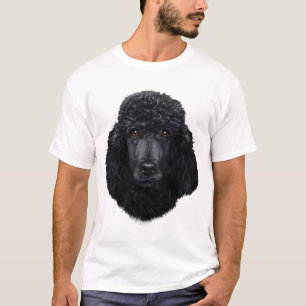 Black Poodle Dog Face T-Shirt