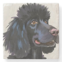 Black Poodle | Dog Watercolor Pet Painting