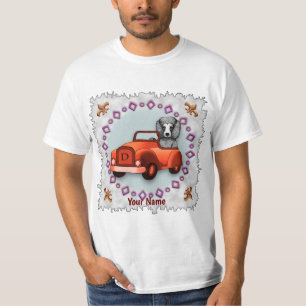 Black Poodle Driving Car  T-Shirt