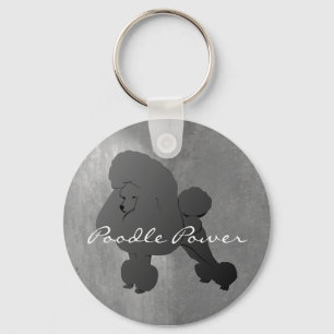 Black Poodle Keychain