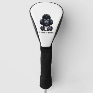 Black Poodle Loves Black Coffee Golf Head Cover