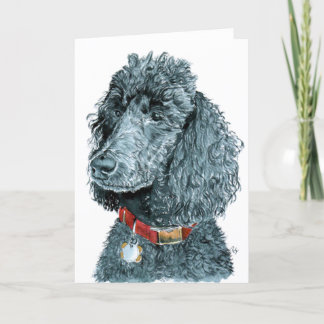 Black Poodle Whitney  Greeting Cards