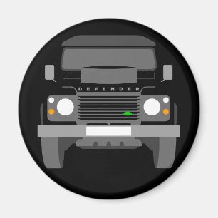 Black Pop art Classic Land Rover Defender Magnet