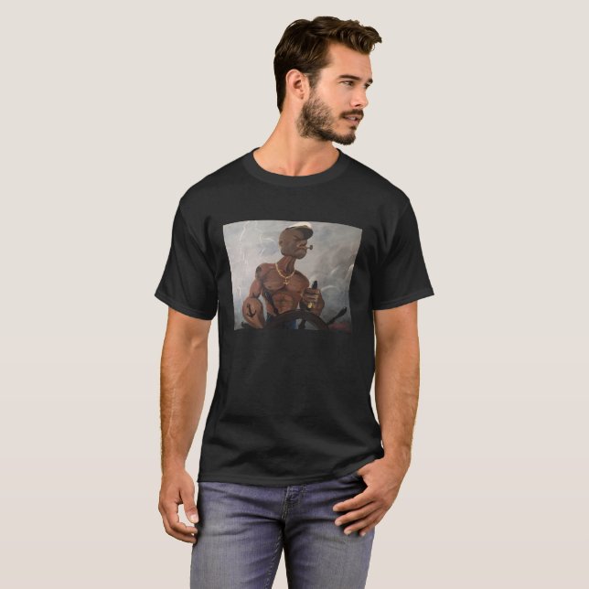Black Popeye T-shirt (Front Full)