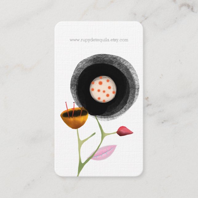 Black Poppy Business Card (Front)