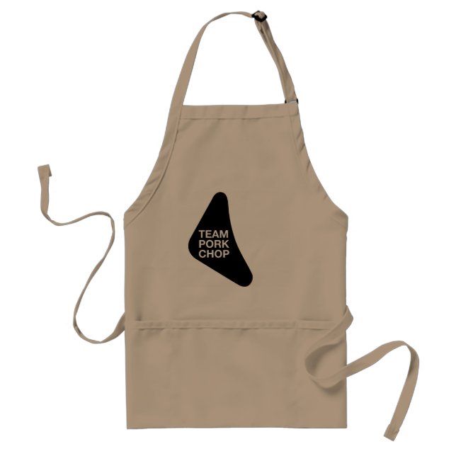 Black Pork Chop Design Standard Apron (Front)