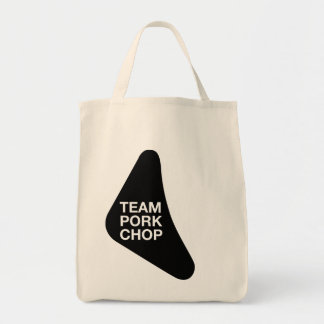 Black Pork Chop Design Tote Bag