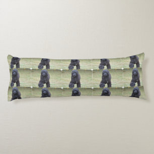 Black Portuguese Water Dog Body Cushion