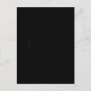 Black Postcard Vertical Customised Template Cards