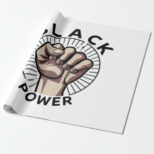 Black Power Afrocentric  Wrapping Paper