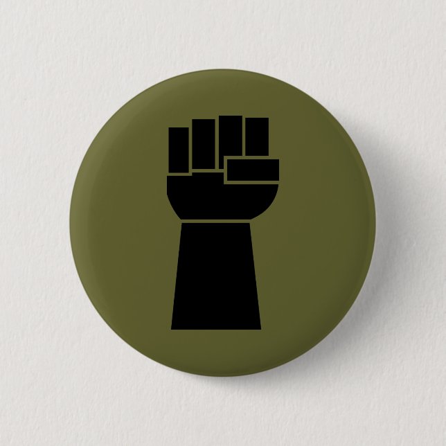 Black Power Black Fist Obama Button (Front)