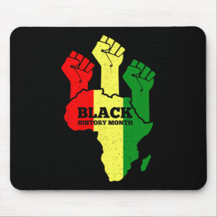 Black Power Fist Black History Month African Ameri Mouse Mat