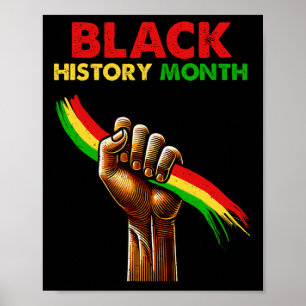 Black Power Fist Black History Month African Ameri Poster