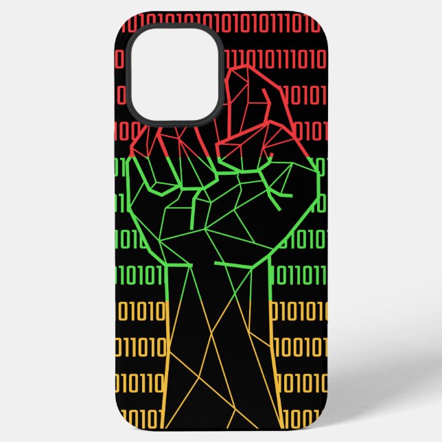 Black Power Fist Of BLM For Geeks iPhone Case (Back)