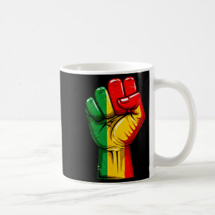 Black Power Fist Pan African Flag Raised Pride  Coffee Mug