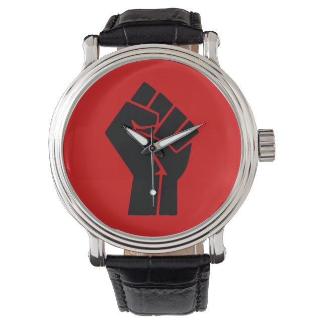 Black Power Fist Watch (Front)