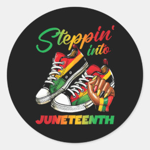 Black Power Juneteenth 1865 Melanin Pride African Classic Round Sticker
