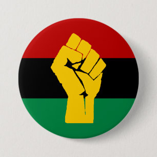 Black Power Pan African Flag 7.5 Cm Round Badge
