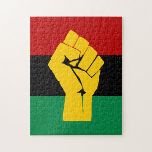 Black Power Pan African Flag Jigsaw Puzzle
