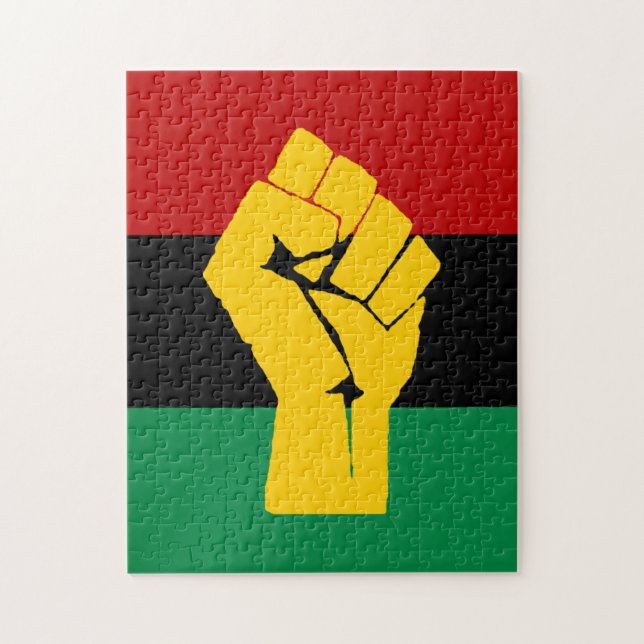 Black Power Pan African Flag Jigsaw Puzzle (Vertical)