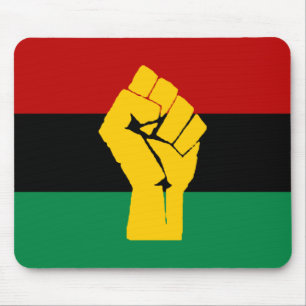 Black Power Pan African Flag Mouse Mat
