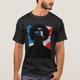 Black Power Panther Party Afro1966 American Flag T-Shirt