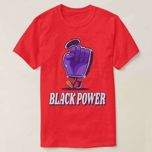 Black Power Panther Party Oakland 1966 Cartoon Fis T-Shirt (Design Front)