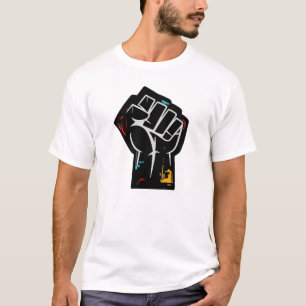 Black Power Rebellion Fist Design for Activism T-Shirt