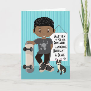 Black Powerful & Brave Boy Card