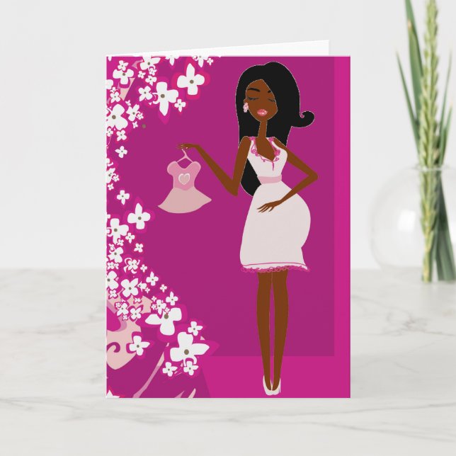 black pregnant woman announcement (Front)