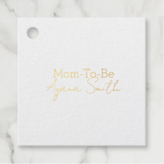 Black Pregnant Woman Baby Shower, Floral Favour Tags