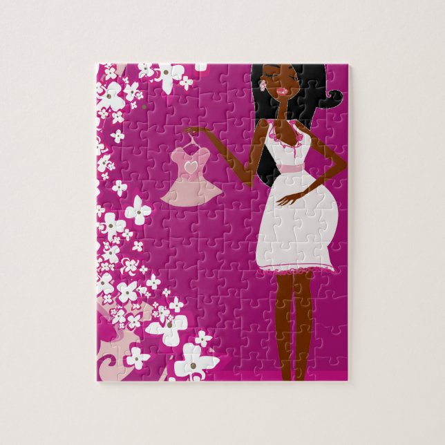 black pregnant woman jigsaw puzzle (Vertical)
