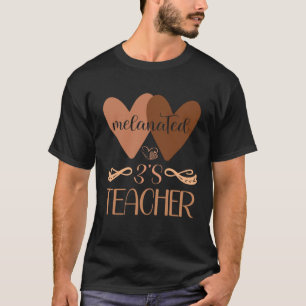 Black Preschool 3 s Daycare Teacher Black History T-Shirt