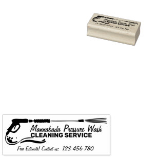 Black Pressure Power Washing Home Cleaning Pro Rubber Stamp