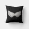 Black pretty angel wing pillow