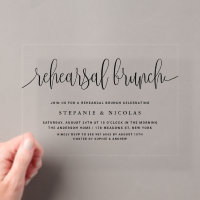Black Pretty Calligraphy Rehearsal Brunch