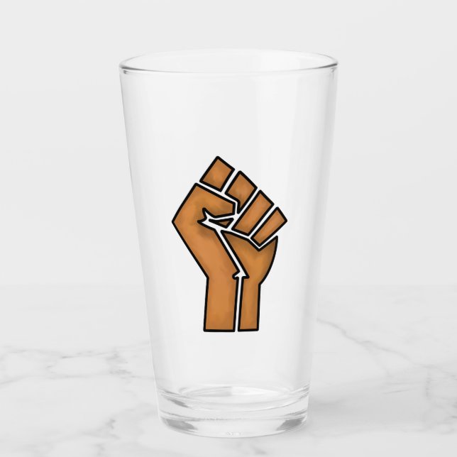 black pride fist unity history unity African brown Glass (Front)