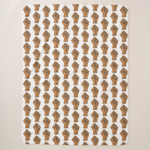 black pride fist unity history unity African brown Sherpa Blanket