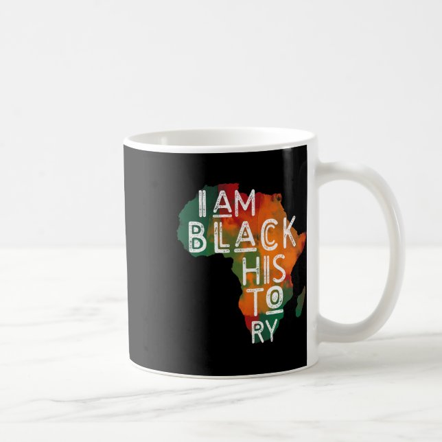 Black Pride Gifts I Am Black History African Ameri Coffee Mug (Right)