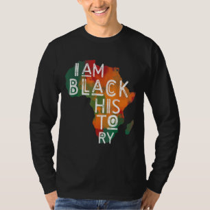 Black Pride Gifts I Am Black History African Ameri T-Shirt