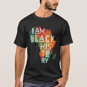 Black Pride Gifts I Am Black History African Ameri T-Shirt