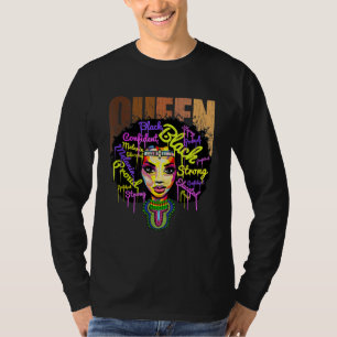 Black Pride History Month African American Afro Qu T-Shirt
