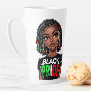 Black Pride Lady Latte Mug
